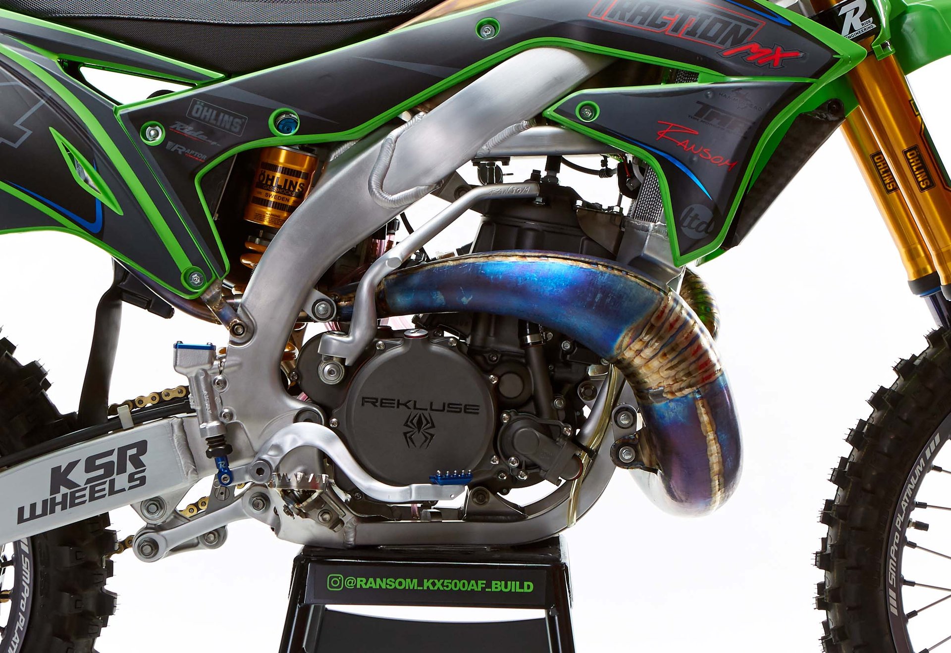 Work of Art Ransom Kawasaki KX500 Aluminum Frame Bike Build